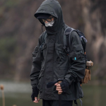 men's techwear windbreaker jacket waterproof outdoor utility coat
